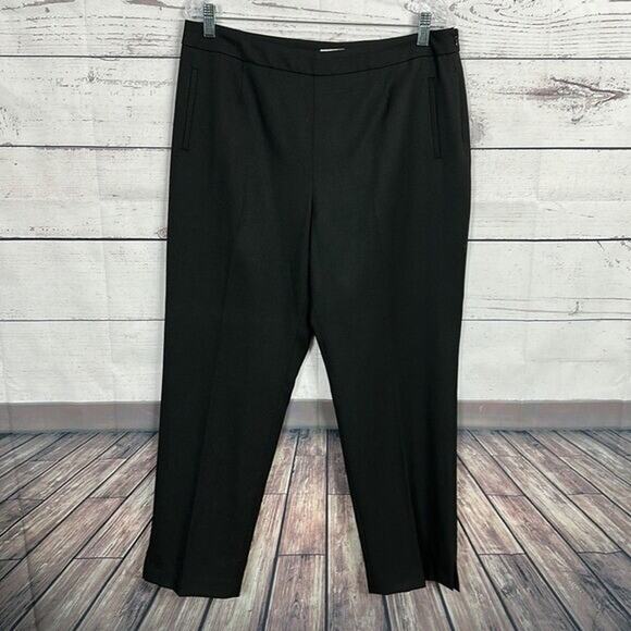 Pendleton Wool Pants Womens 14 Black Side Zip Career High Rise Straight Office - Picture 3 of 11